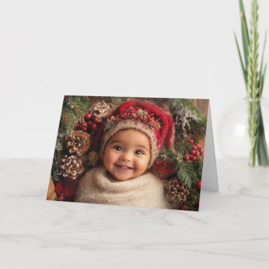 Vintage Weihnachtskarte Karte (Vorderseite)