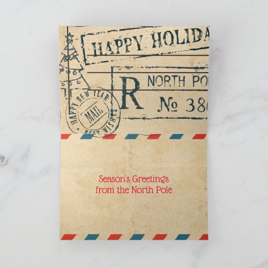 Vintage Weihnachtskarte Karte (Innenseite)