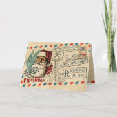 Vintage Weihnachtskarte Karte (Vorderseite)