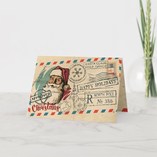 Vintage Weihnachtskarte Karte (Vorderseite)