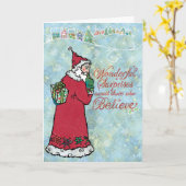 Vintage Weihnachtskarte Karte (Gelbe Blume)