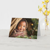 Vintage Weihnachtskarte Karte (Gelbe Blume)