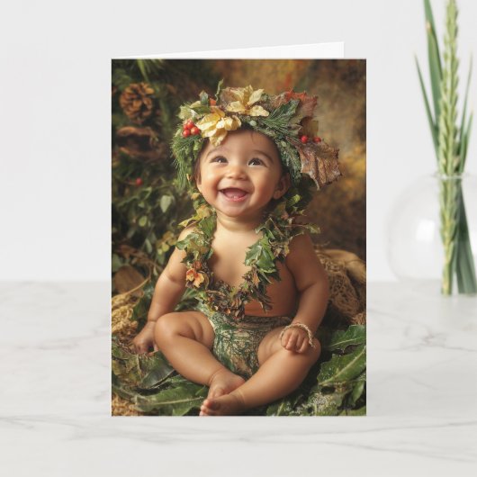 Vintage Weihnachtskarte Karte (Vorderseite)