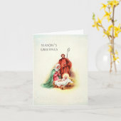 Vintage Weihnachtskarte Karte (Gelbe Blume)