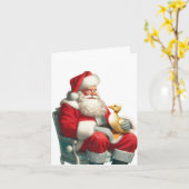 Vintage Weihnachtskarte Karte (Gelbe Blume)