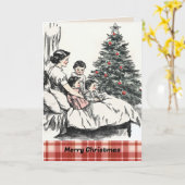 Vintage Weihnachtskarte Karte (Gelbe Blume)