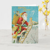 Vintage Weihnachtskarte Karte (Gelbe Blume)