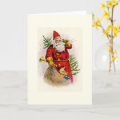 Vintage Weihnachtskarte Karte (Gelbe Blume)