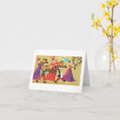 Vintage Weihnachtskarte Karte (Gelbe Blume)