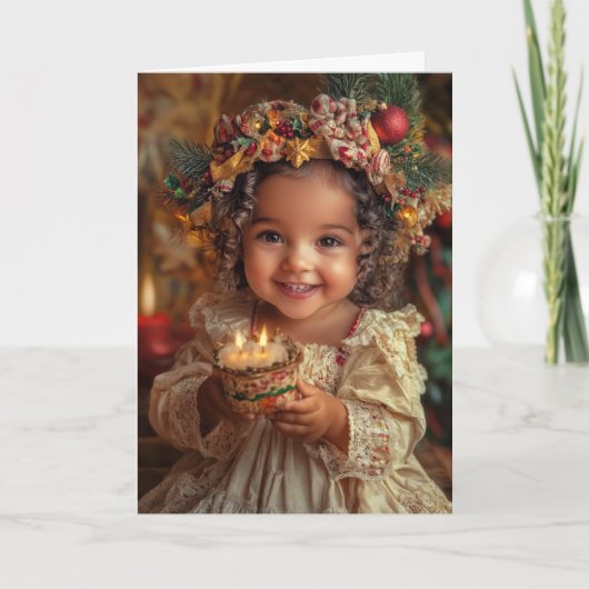 Vintage Weihnachtskarte Karte (Vorderseite)