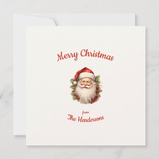 Vintage Weihnachtskarte Karte (Rückseite)