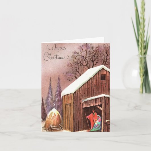 Vintage Weihnachtskarte Karte (Vorderseite)