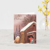 Vintage Weihnachtskarte Karte (Gelbe Blume)