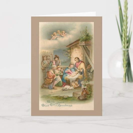 Vintage Weihnachtskarte Karte (Vorderseite)