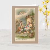 Vintage Weihnachtskarte Karte (Gelbe Blume)