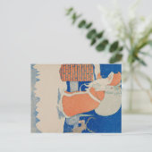 Vintage Weihnachtskarte, Klassische Urlaubskarte Postkarte (Stehend Vorderseite)