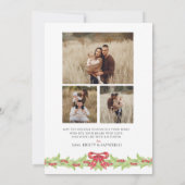 Vintage-Weihnachtskarte mit Foto Einladung (Rückseite)