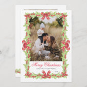 Vintage-Weihnachtskarte mit Foto Einladung (Vorne/Hinten)