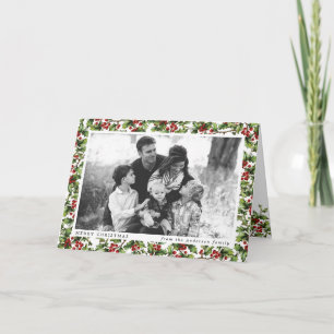 Vintage Weihnachtskarte mit Holdrahmen Foto Feiertagskarte