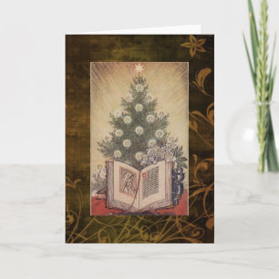 Vintage-Weihnachtskarte mit religiösem Thema Feiertagskarte