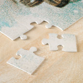 Vintage-Weihnachtskarte mit Rotkehlchen, Stechpalm Puzzle (Seite)