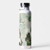 Vintage-Weihnachtskarte mit Rotkehlchen, Stechpalm Trinkflasche (Rechts)