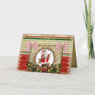 Vintage-Weihnachtskarte Noel Feiertagskarte