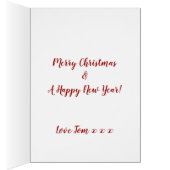 Vintage Weihnachtskarte poinsettia (Innen (Rechts))