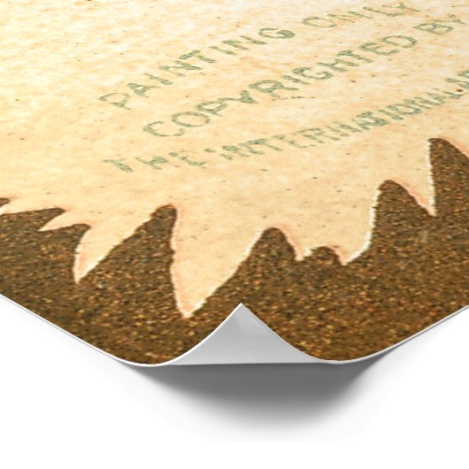 Vintage Weihnachtskarte Poster (Ecke)