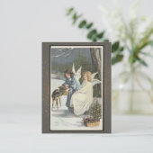 Vintage Weihnachtskarte Postkarte (Stehend Vorderseite)