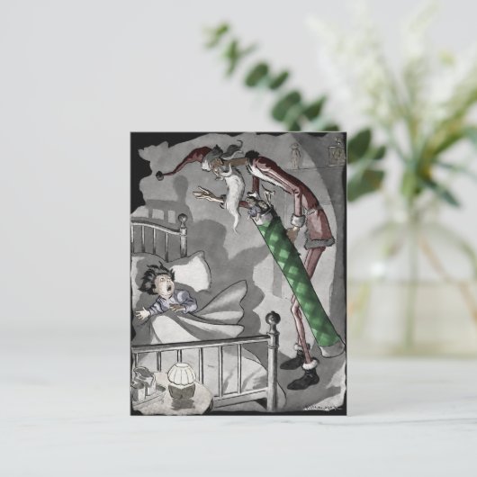 Vintage Weihnachtskarte Postkarte (Stehend Vorderseite)