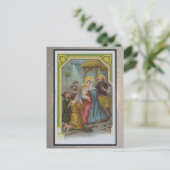 Vintage Weihnachtskarte Postkarte (Stehend Vorderseite)