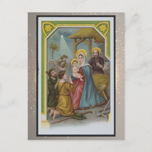 Vintage Weihnachtskarte Postkarte (Vorderseite)