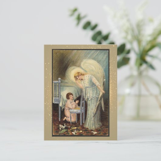 Vintage Weihnachtskarte Postkarte (Stehend Vorderseite)