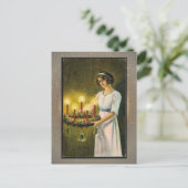 Vintage Weihnachtskarte Postkarte (Stehend Vorderseite)