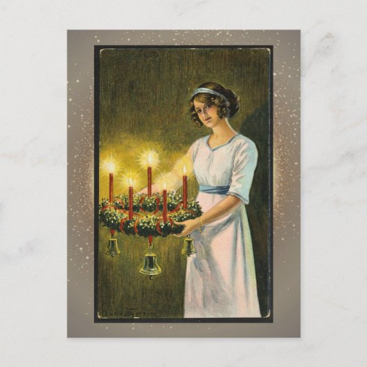 Vintage Weihnachtskarte Postkarte (Vorderseite)