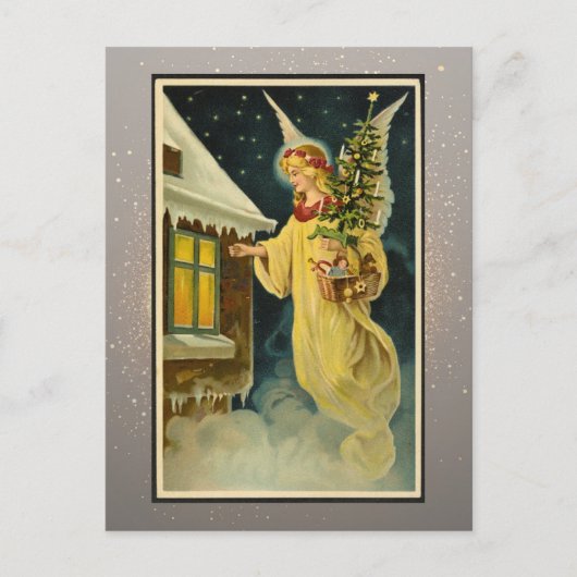 Vintage Weihnachtskarte Postkarte (Vorderseite)