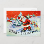 Vintage Weihnachtskarte Postkarte (Vorne/Hinten)