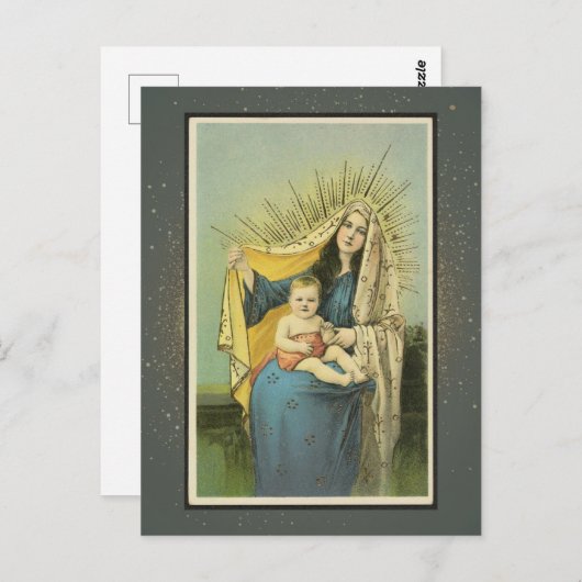 Vintage Weihnachtskarte Postkarte (Vorne/Hinten)