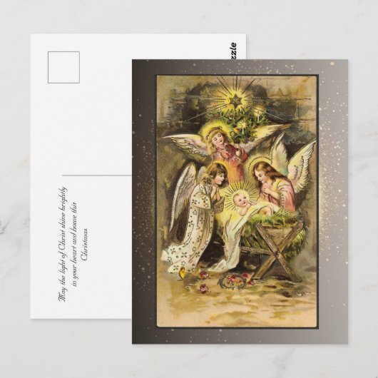 Vintage Weihnachtskarte Postkarte (Vorne/Hinten)