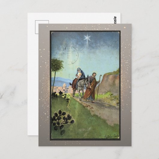 Vintage Weihnachtskarte Postkarte (Vorne/Hinten)