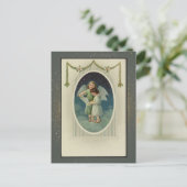 Vintage Weihnachtskarte Postkarte (Stehend Vorderseite)