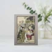 Vintage Weihnachtskarte Postkarte (Stehend Vorderseite)