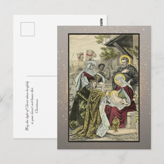 Vintage Weihnachtskarte Postkarte (Vorne/Hinten)