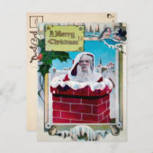 Vintage Weihnachtskarte Postkarte (Vorne/Hinten)