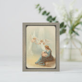 Vintage Weihnachtskarte Postkarte (Stehend Vorderseite)