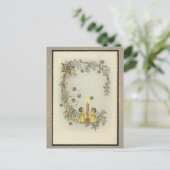 Vintage Weihnachtskarte Postkarte (Stehend Vorderseite)