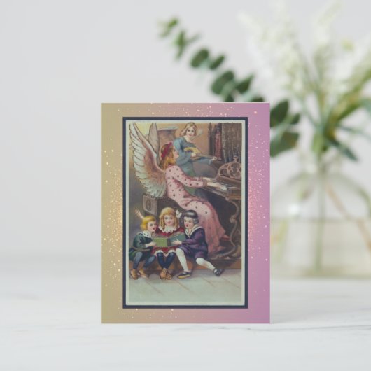 Vintage Weihnachtskarte Postkarte (Stehend Vorderseite)