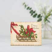 Vintage Weihnachtskarte Postkarte (Stehend Vorderseite)