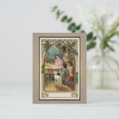 Vintage Weihnachtskarte Postkarte (Stehend Vorderseite)